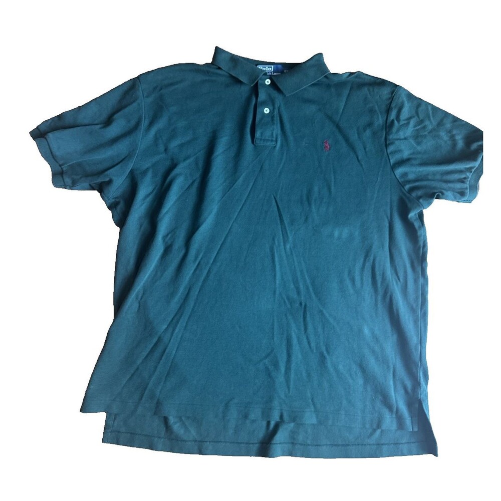 Mens Polo Ralph Lauren short sleeves polo Shirt Color Deep Green Size 2XL forest
